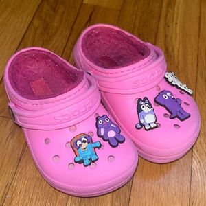 Pink Crocs with Fur Lining - Toddler 8C - Good Condition